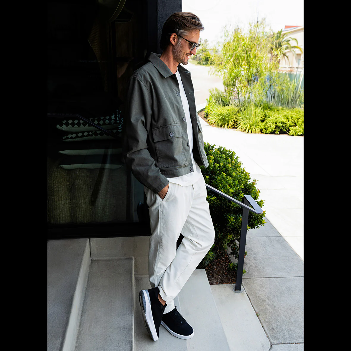 Mens Shoreline Del Mar - Black/White - Image 2