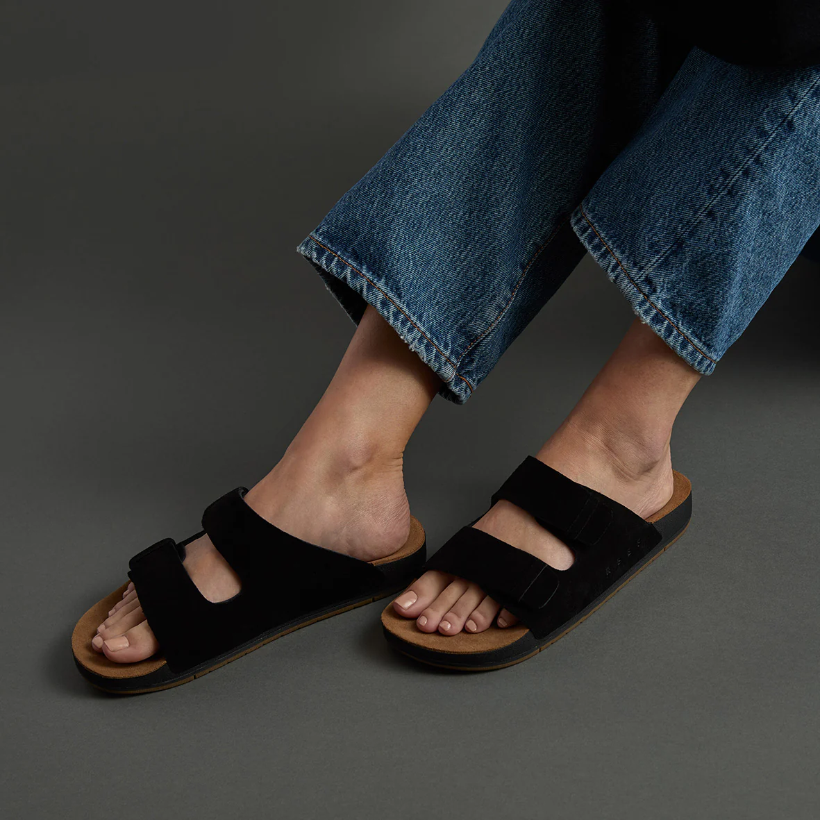Womens Ojai Two Bar - Black/Tan - Image 2