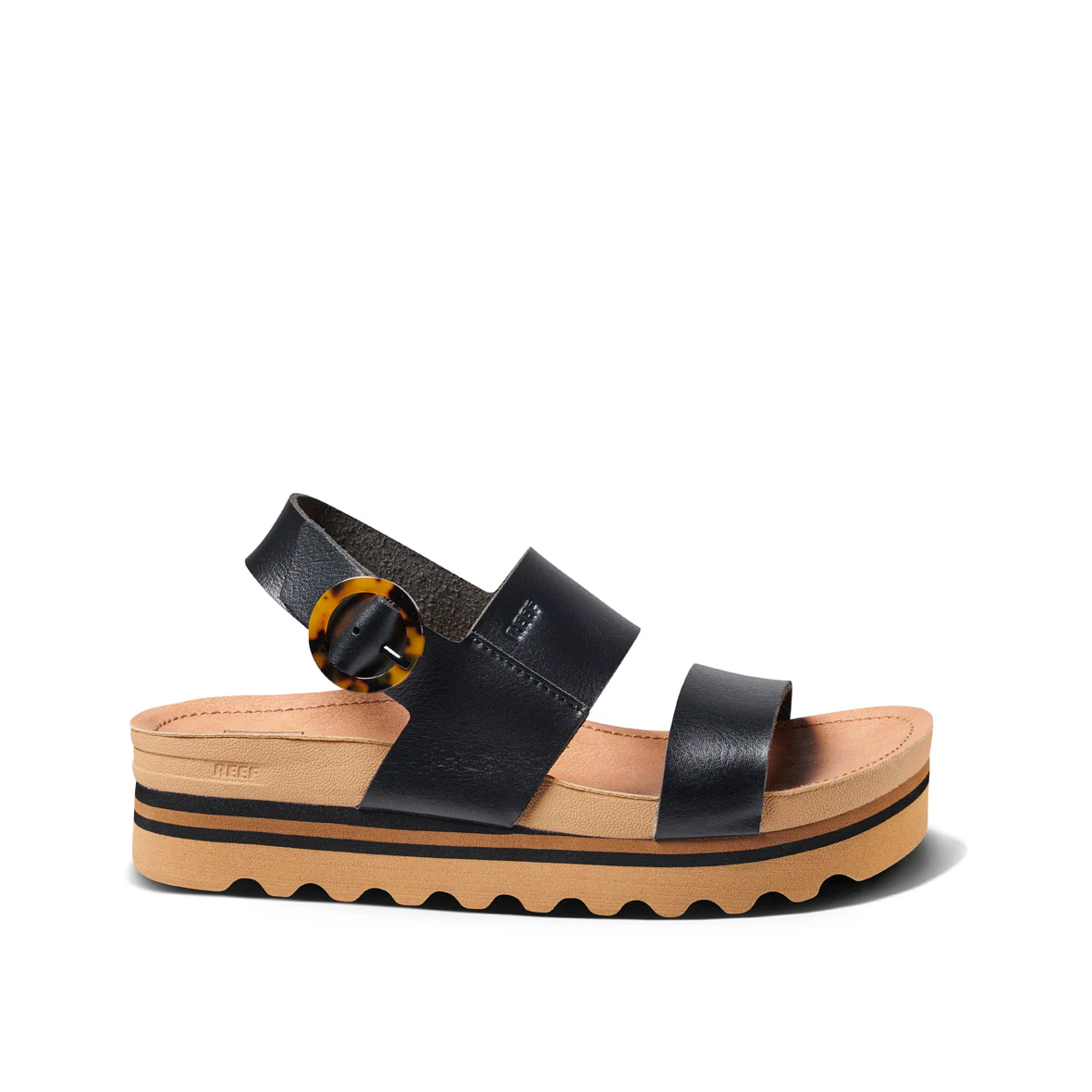 Womens Vista Hi Buckle - Black/Tan - Image 4